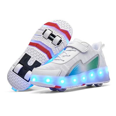 Chaussures Runaway à quatre roues pour garçons et filles, chaussures de patinage à roulettes