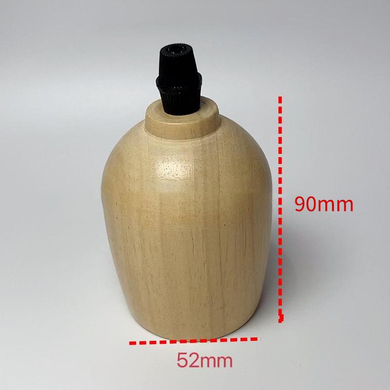 Simple Wooden E27 Socket Lamp Holder Ceiling Light Base Adapter Easy Install for Home Office Reading Area Fixtures
