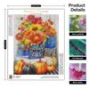 Full Round Diamond Painting Flower And Pumpkin Halloween Handmade 5d Diamond Kits Embroidery Cross Stitch For Adults 30x40cm/12x16inch