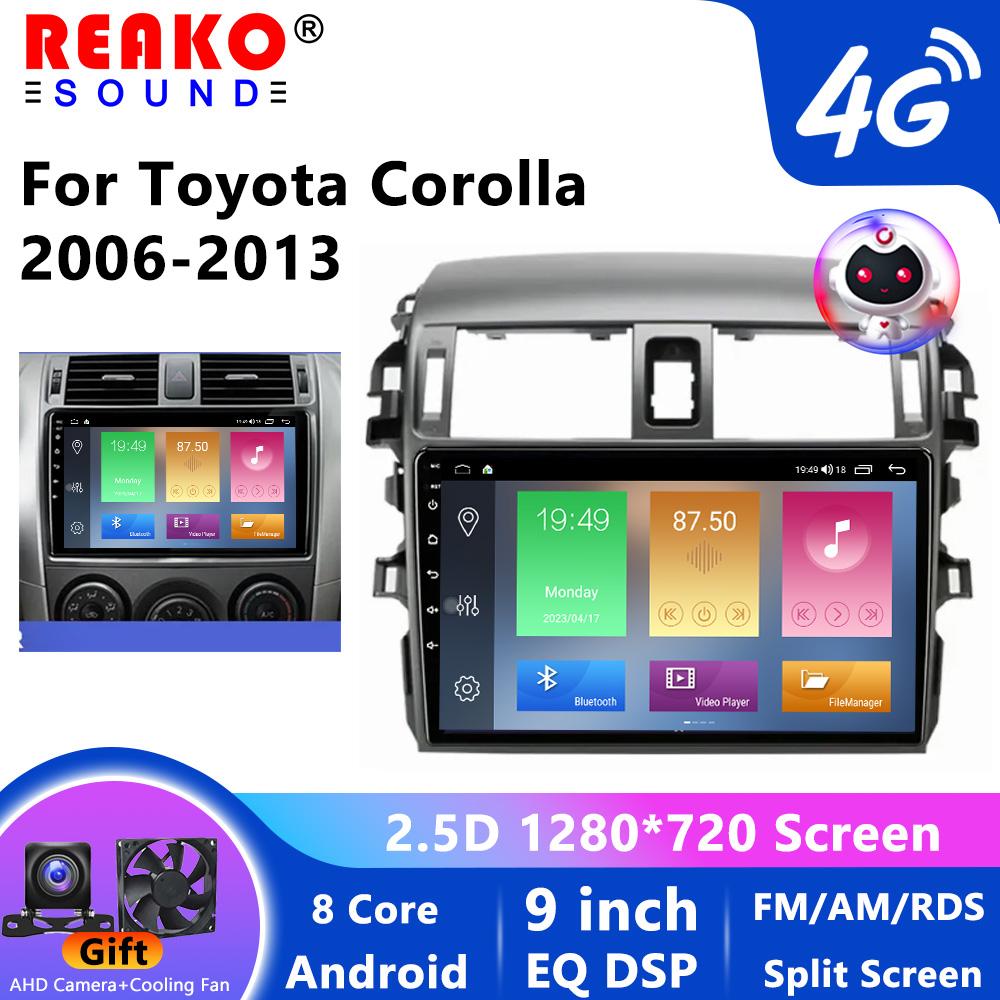 Android 12 Wireless Carplay Android auto Autorádio pro Toyota Corolla E140/150 2006 2007-2013 GPS DSP multimediální přehrávač 2din 4G