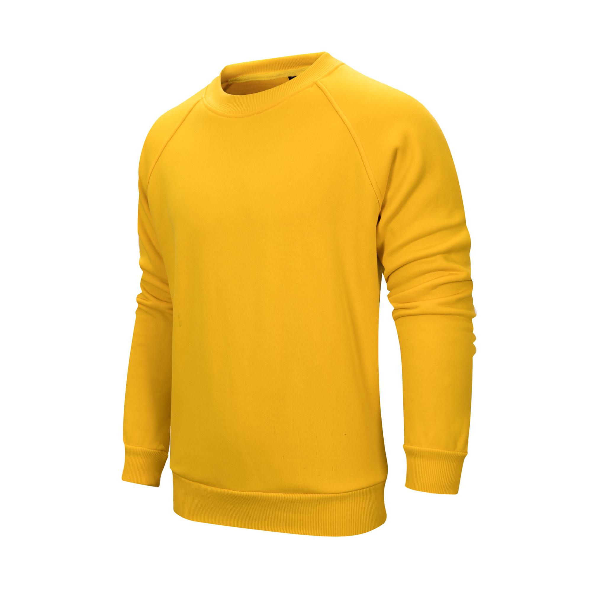 

Мужские свитера с длинными рукавами, ретро-толстовки с круглым вырезом, однотонные, удобные, теплые, повседневная одежда на осень-зиму M жёлтый