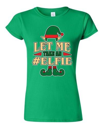 Junior Let Me Take An Elfie Selfie Elf Ugly Christmas Funny DT T-Shirt Tee Unisex T-Shirt XXXXL
