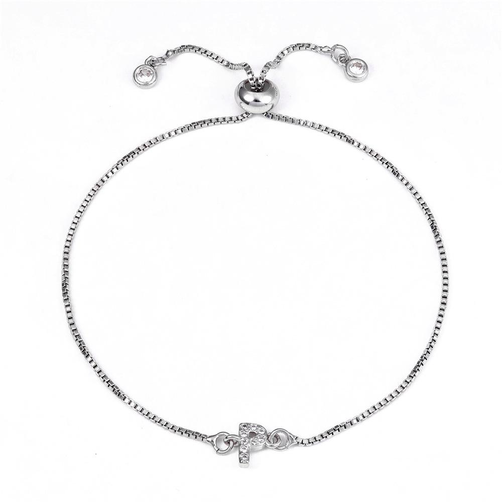 18K Gold Letter Knot Bracelet: Japanese-Korean Fashion for Women