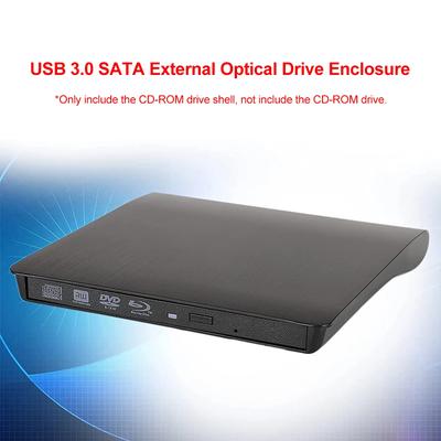 5Gbps 12.7mm USB 3.0 SATA External DVD CD-ROM RW Player Optical Drives Enclosure