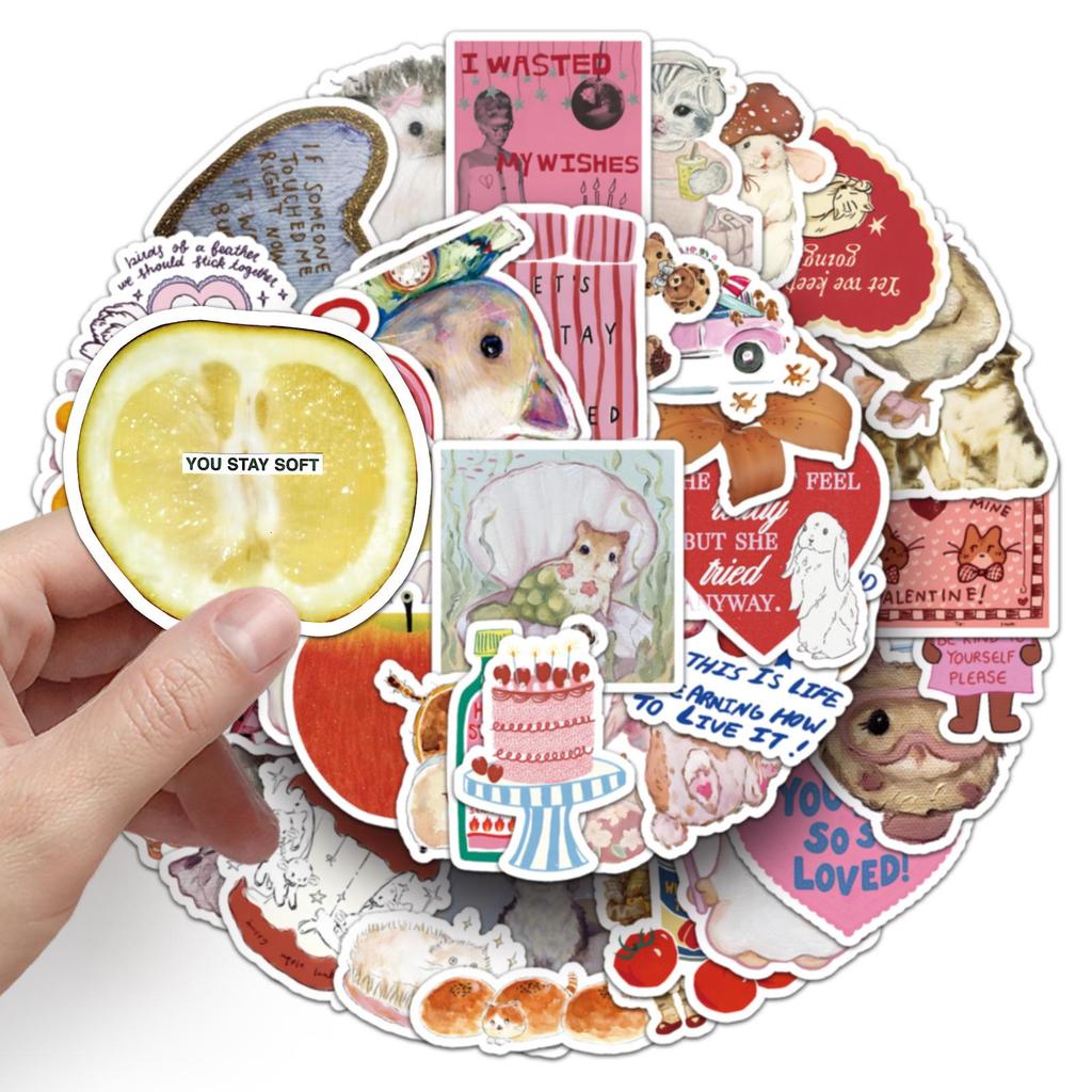 50 Retro Animal Graffiti Stickers for T-Shirts, Water Bottles, Phones, Notebooks, and DIY Projects