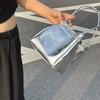 2025 New Silvery Lunch Bag For Spring/Summer Casual Korean Version Of The Small Square Bag Luxury Fashion Bucket Bag Simple Hand