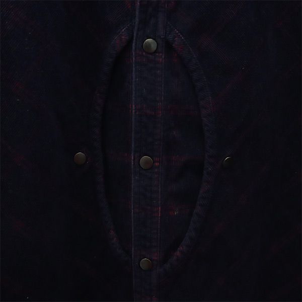 HAZARDOUS PRODUCTS made in Japan check Long sleeve Corduroy shirt Jacket Men's Used