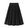2025 Winter Women's Casual Black High-Waisted Full Skirt
