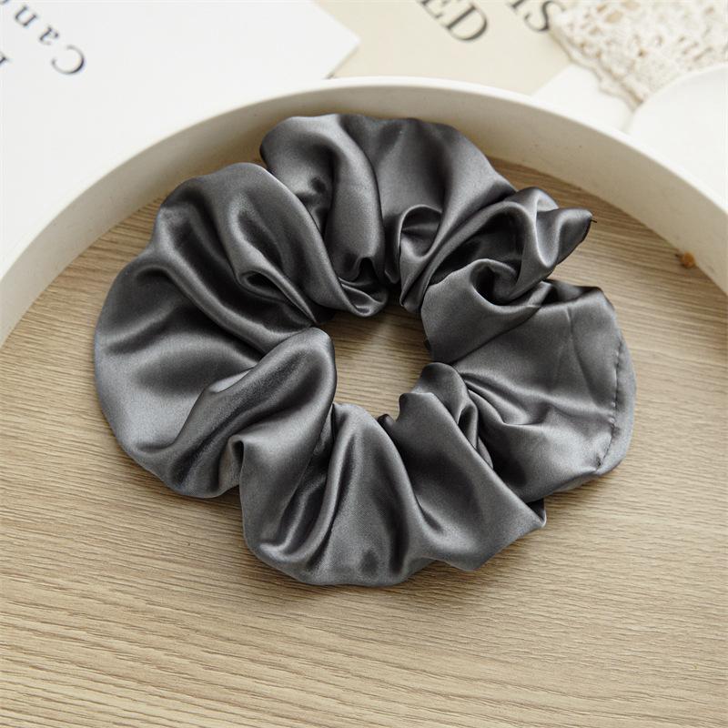 18cm Übergroße Satin Scrunchies Einfarbig Elastisches Haarband Damen Mädchen Pferdeschwanzhalter Accessoires Schicke Haargummis