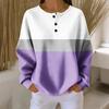 Women's Casual Shirts Long Sleeve Tops Button Up V Neck Loose Knit Fall Favorites For Women