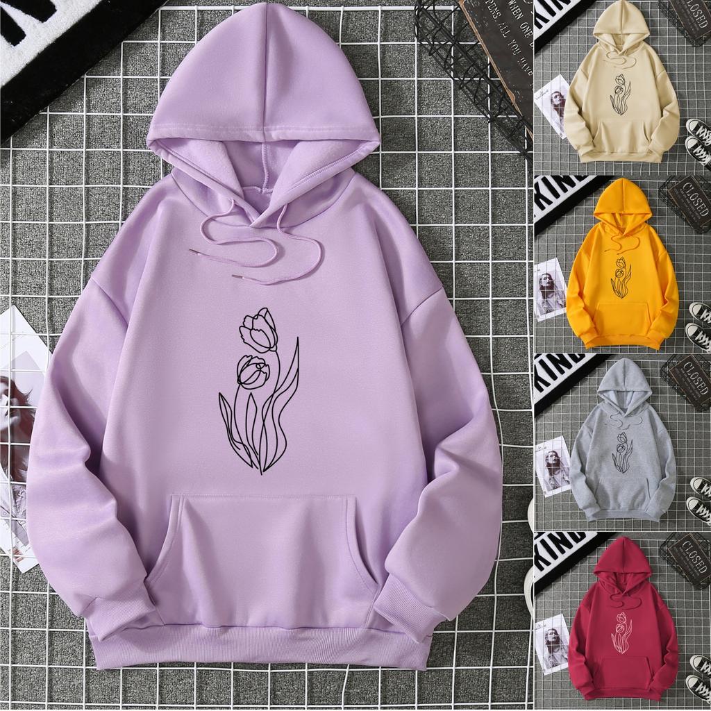 Large size hooded fleece sweater women's 2025 autumn and winter new loose large size tide