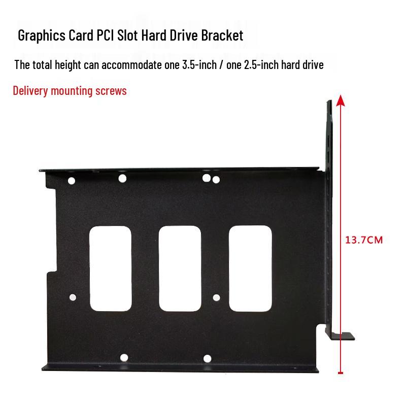 Universal PCI Slot Hard Drive Expansion Bracket for 2.5/3.5 Inch SSD and HDD