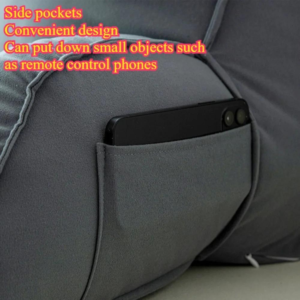 Bedhead Pillow Washable Neck Pillow Soft Bag Backrest Cushion Bed Simple Pillow Soft and Skin Friendly Pillow for Home Leisure