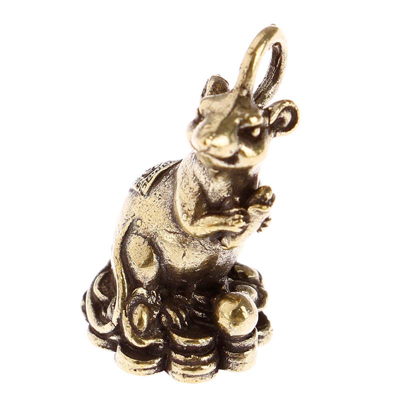 2020  Year Gift Lucky Mouse Rat Year Desk Decor Copper Wealth Rats Figurines