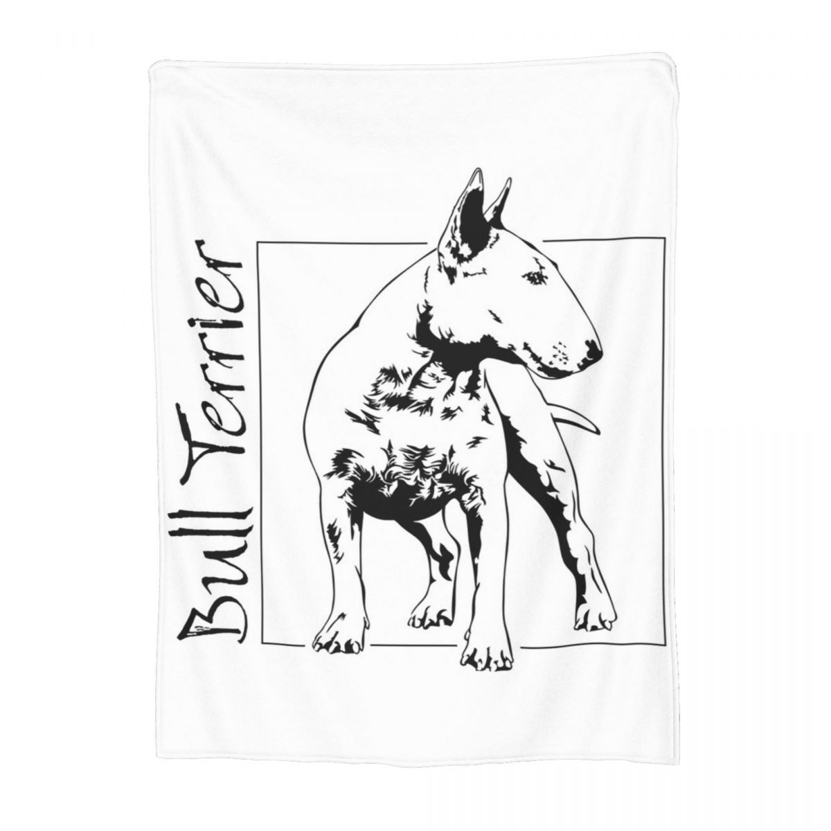 

English Bull Terrier Dog Portrait Portrait Blanket Soft Warm Flannel Throw Blanket Cover for Bed Living room Travel Home Couch 30x40in