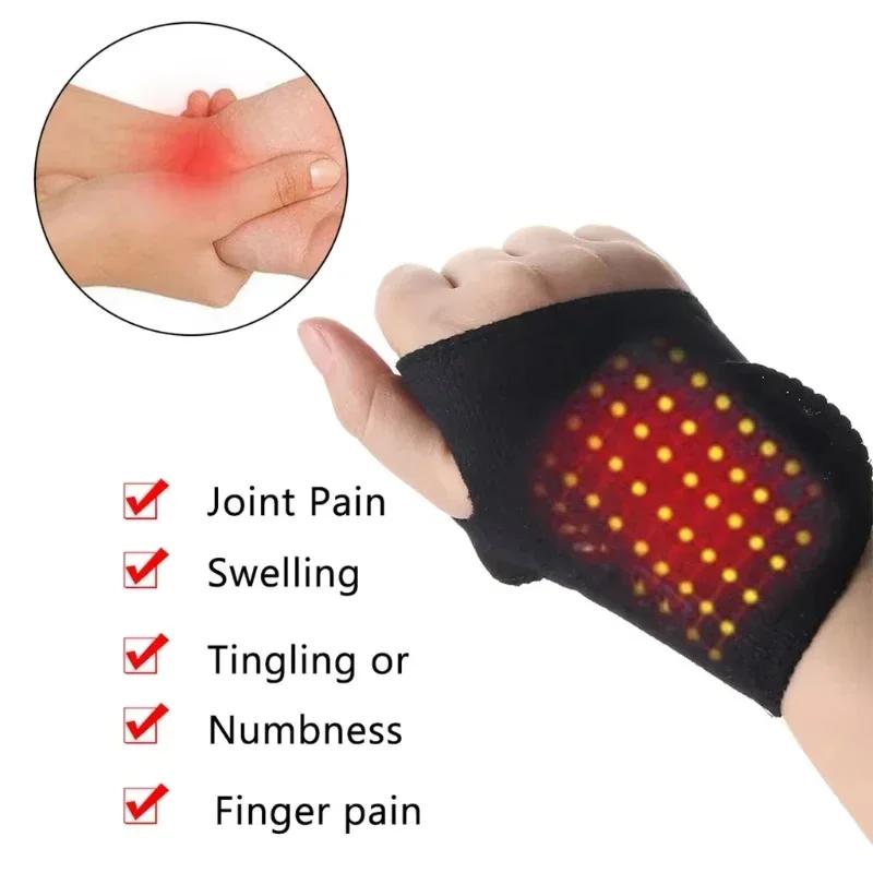 Adjustable Self-Heating Warm Wrist Band Tourmaline Magnet Wrist Hand Warmer Compression Pain Relief Wristband Sanitizer Belt