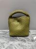 2026 Spring/Summer Women's Hand-Woven Soft Leather Bucket Bag - High-End Single Shoulder Handbag & Underarm Bag