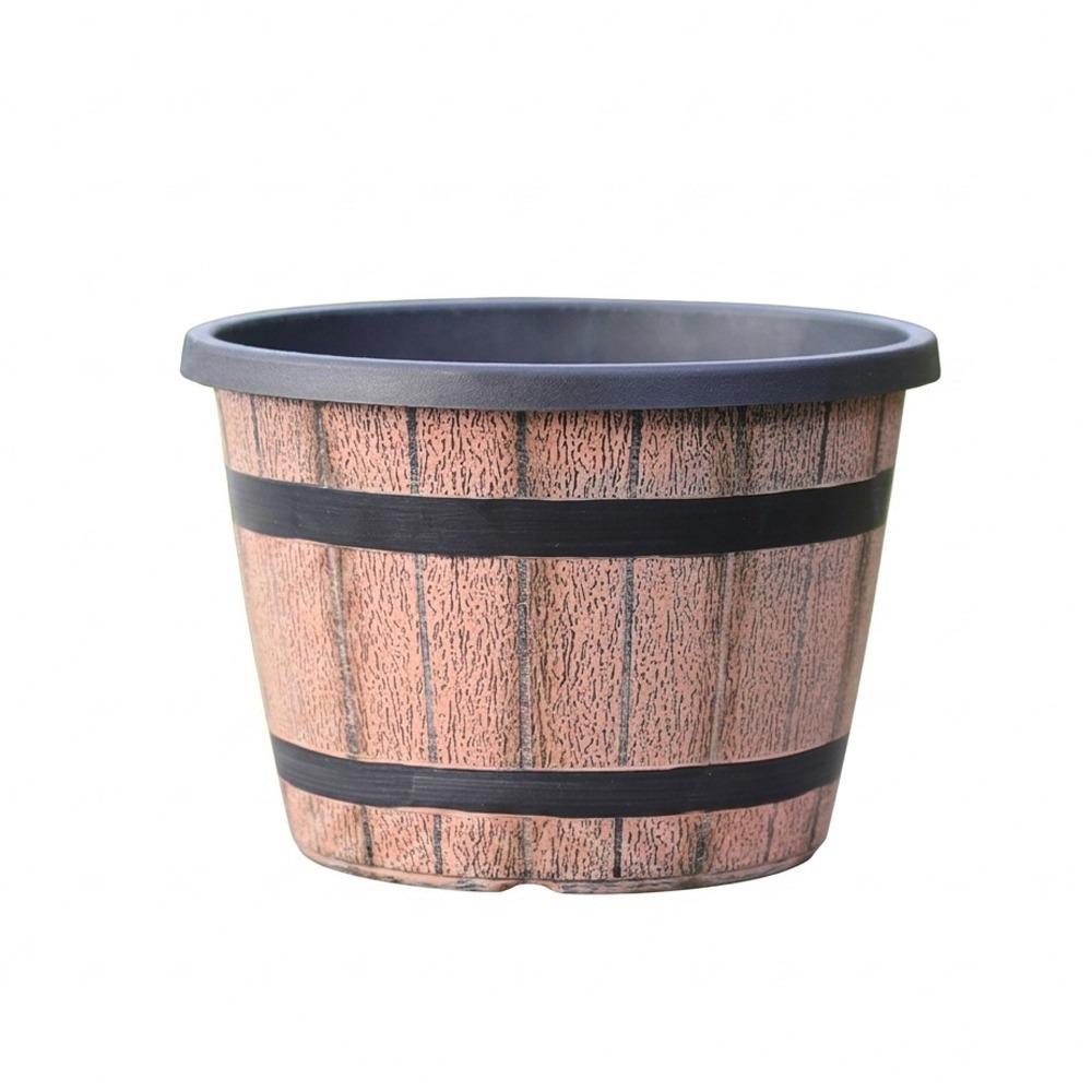 Thickened Plastic Barrel Flowerpot Round Garden Flower Pot Flower Bucket  Yard Decoration