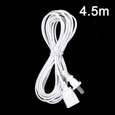 4,5 M AC Power Kabel Weiß Linie Kabel Draht Zwei-Pin UNS Stecker Kabel Verlängerung