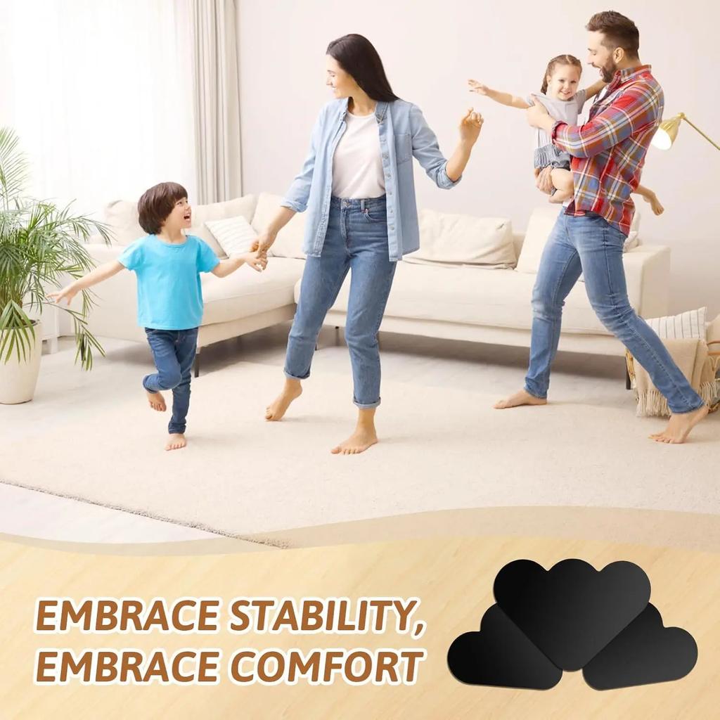 4/8pcs Carpet Non-slip Sticker Reusable Washable Anti Curling Carpet Patch Fixed Stickers Floor Rug Mat Tape Gripper Corner Pad
