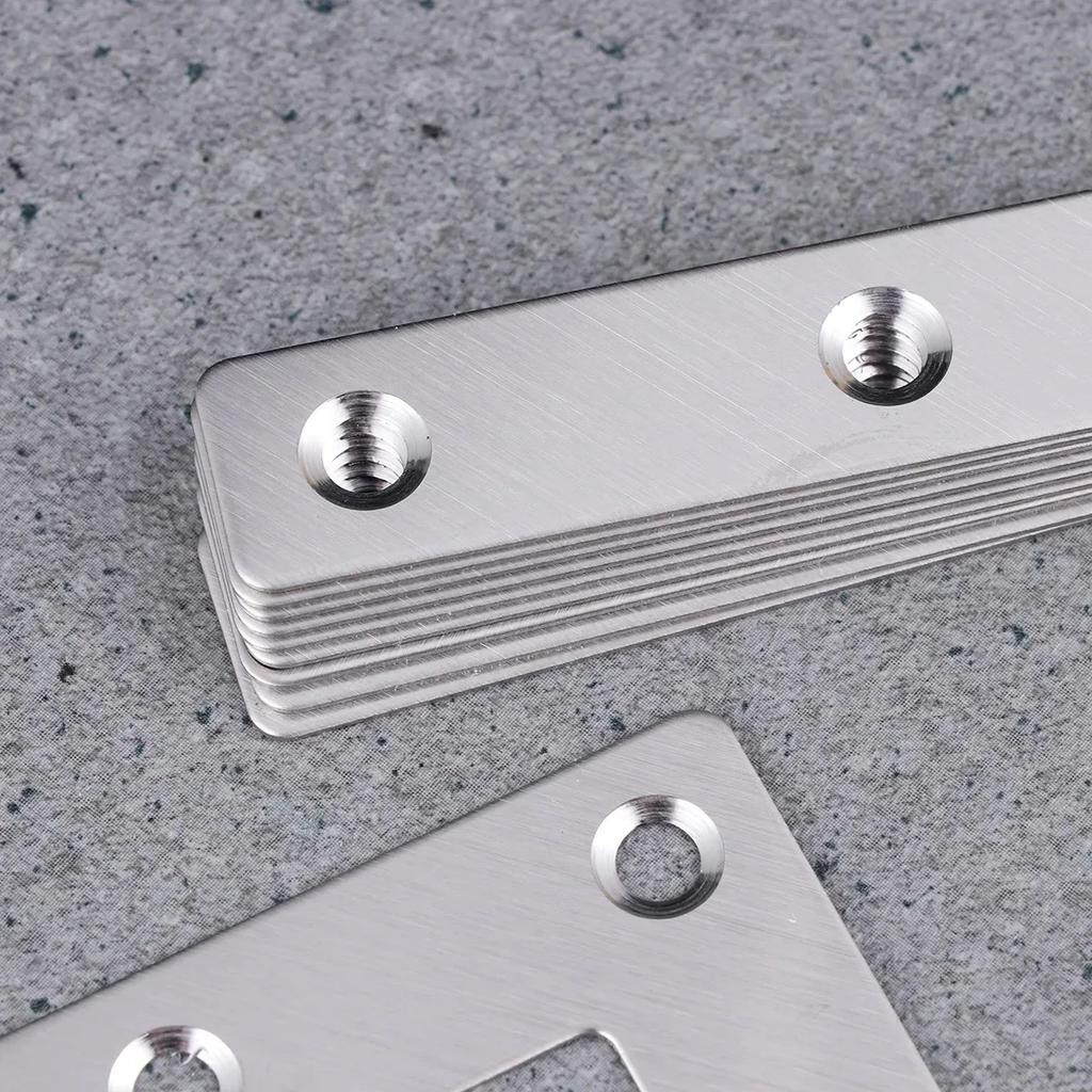 10 flat-angle brackets, L-shaped shelf brackets 50/80mm (1.97/3.15 inches), heavy-duty shelf brackets, right-angle brackets