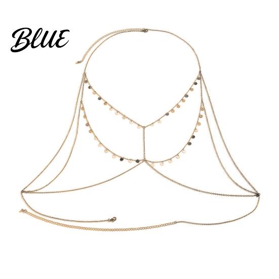 Gioielli Trendy per il Seno Catena Petto Sequin Scintillante Sexy Reggiseno da Donna