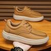 Fashion Men's Casual Shoes High Quality Leather Office Business Shoes Lace-up Man Loafers Breathable Walking Driving Footwear