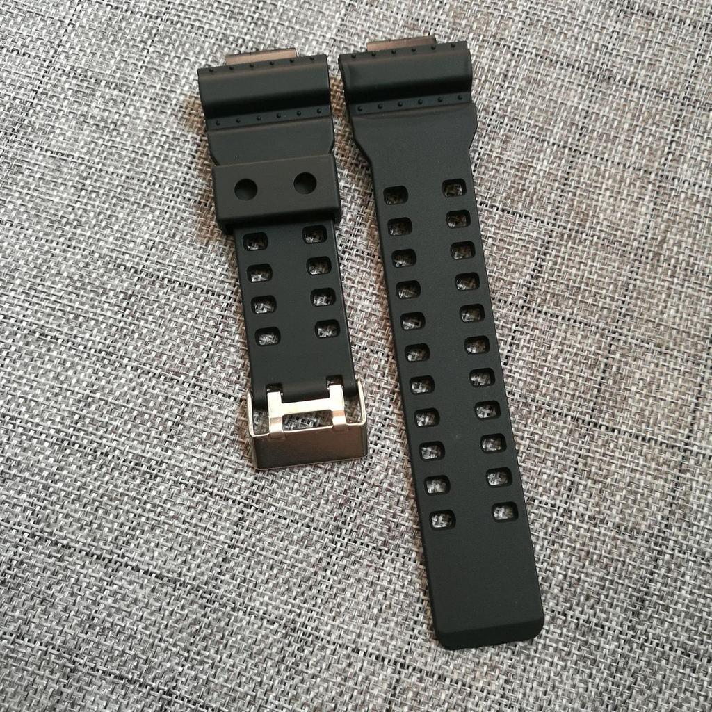 Watch Strap Installation Width 16mm Genuine Band Compatible Waterproof Strap Casio G-8900A GR-8900A GW-8900A GA-110 GA-100 GD-100 GD-110 (Black)