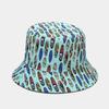 Spring and Summer Cotton Cartoon Print Bucket Hat Fisherman Hat Outdoor Travel Sun Cap for Men and Women 320