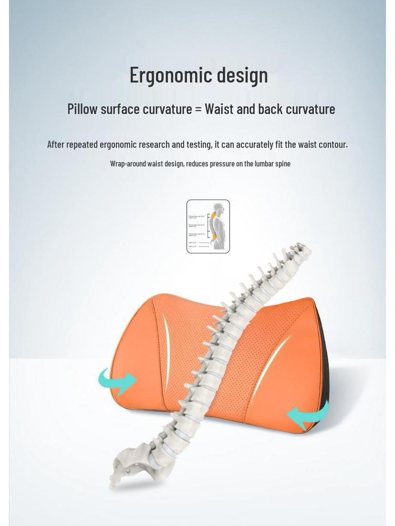 Neck Support Pillow for Ideal Headrest L6L7/L8/L9: MEGA Car Lumbar and Neck Protector