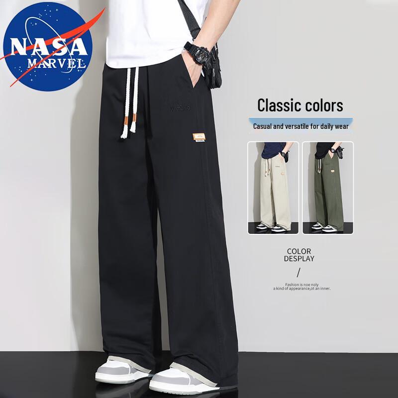 NASA MARVEL Men's Slim Straight Pure Cotton Cargo Jogger Pants