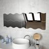 Day and Night - vidaXl Wavy Glass Wall Mirrors 60x18.5 Cm 4 Units