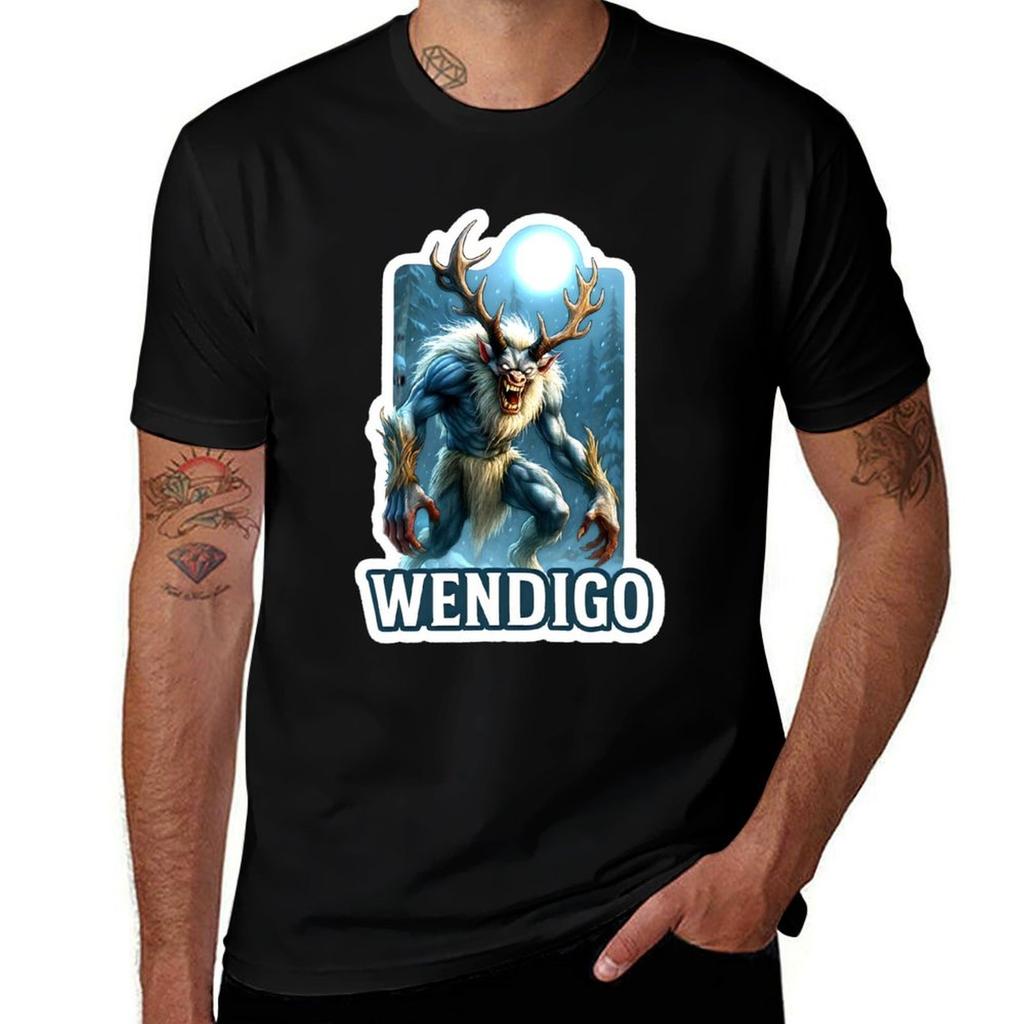 Wendigo Folklore Monster Horror Art Tshirt Lightweight Sport Basic Tshirt