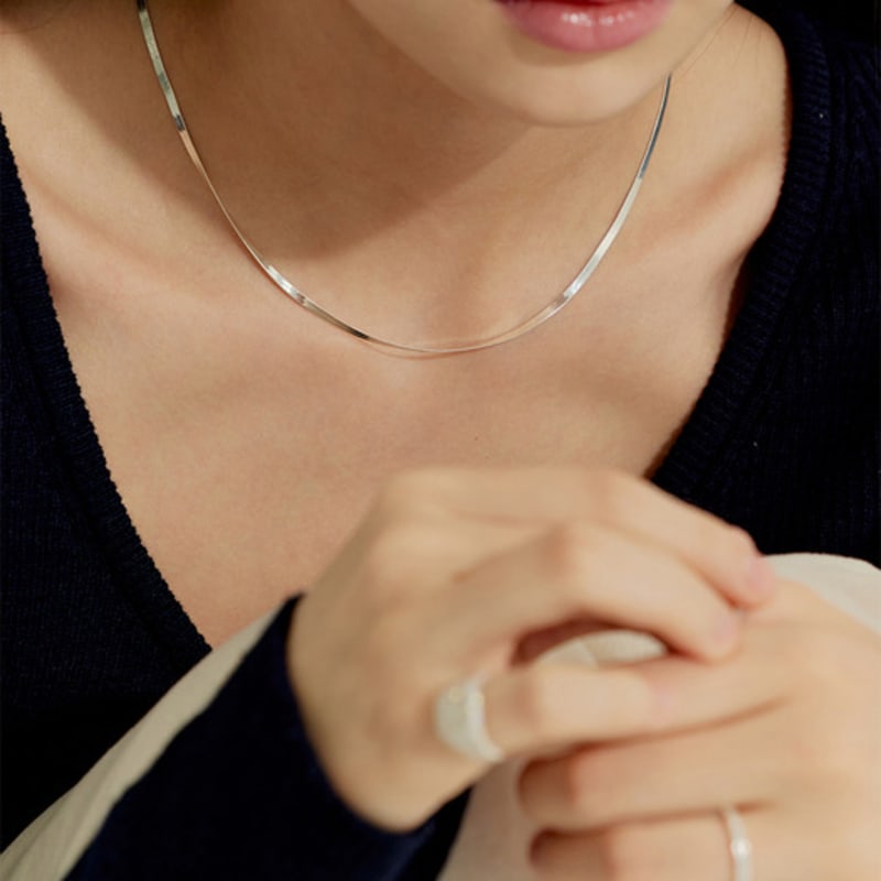 murmur [925silver]Chic snake chain necklace