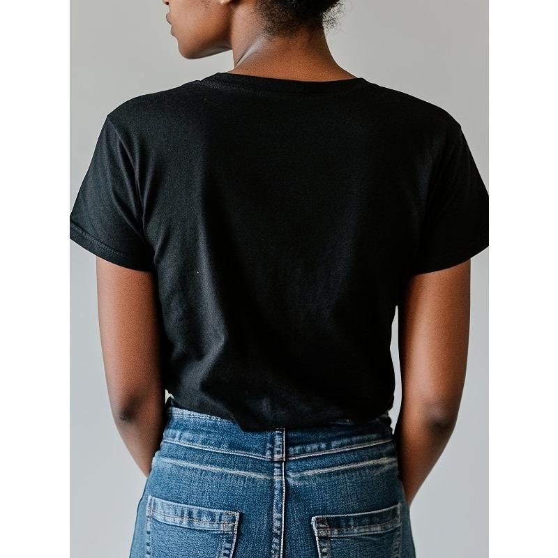 Women's "In Everything You Do Put God First" Print T-Shirt Loose Fit Casual Summer Faith Top
