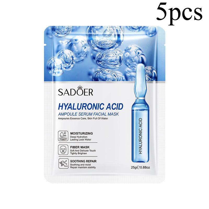 

10 шт. SAODER Маски для лица с гиалуроновой кислотой Уход за кожей лица Укрепляющие Увлажняющие Маски для лица Средства для ухода за кожей лица 5pcs