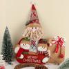 Christmas Dolls Decoration Short Plush Printe Santa Claus Snowman Doll for Christmas Tree Ornaments Figurin Room Decor Gift
