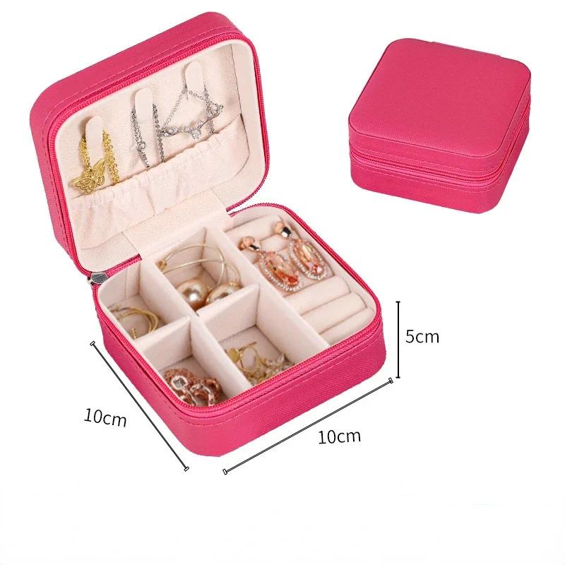 Jewelry Box Jewelry Organizer Portable Travel Jewellery Case Locket Necklace Lipstick Earring Ring Holder for Woman Accessories