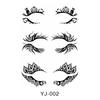 Geometric Pattern Eyeshadow & False Eyelash Tattoo Stickers for Party Makeup