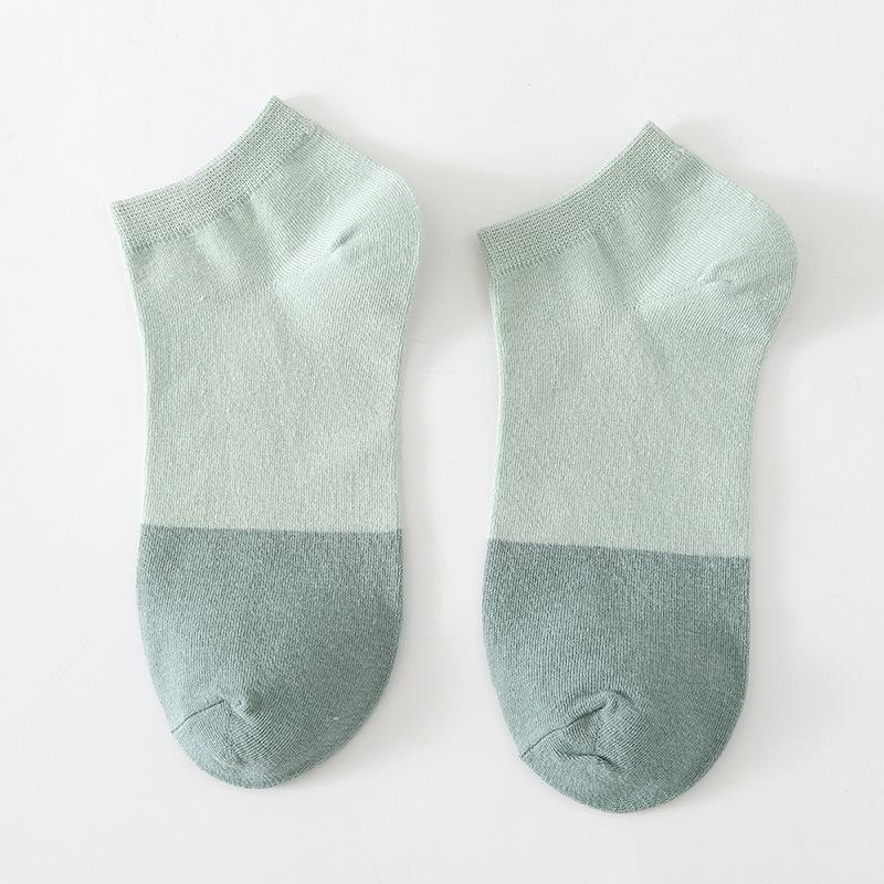 Spring Socks for Women Short Socks Low Waist Shallow Mouth Women's Socks Breathable and Sweat Absorbing Striped Collegiate Style Women's Boat Socks