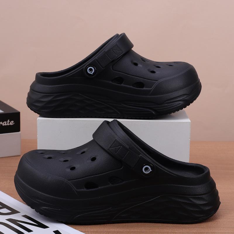 Women's Soft EVA Summer Slippers Round Toe Flat Home Slides Dry Wedges Platform Beach Sandals Thick Bottom Garden Use