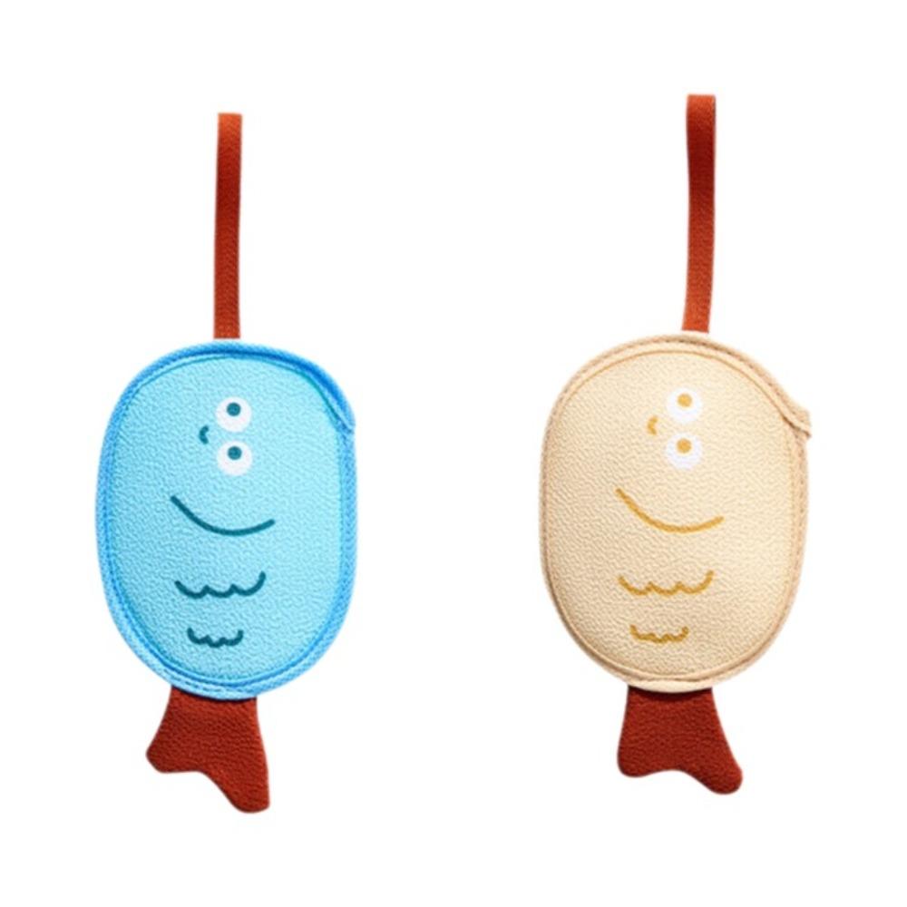 2PCS/SET with Lanyard Foaming Net Mesh Bag Cartoon Double-Sided Foaming Net Bathroom Mesh Bathing 2PCS