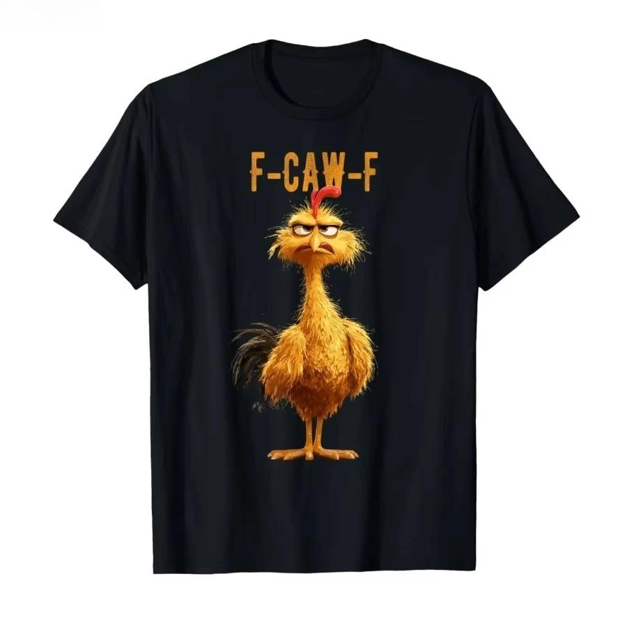 Lustige Oberteile F Caw F Huhn FCAWF Hühnchen T-Shirt Herren Damen Baumwolle T-Shirts Rundhals Kurzarm T-Shirts Geschenkidee Kleidung