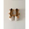 Sheepskin Version~ 2025 New Square Head Raffia Flower Niche Design Shallow Leather Classic Versatile Single Shoes