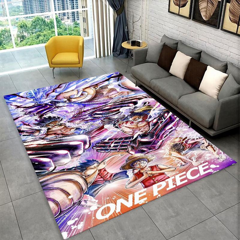 Anime Zoro One P-Piece Kreslený Koberec pre Hernú Miestnosť Spálňu Obývaciu Izbu Pohovku Domáce Dekorácie, Detský Koberec Protišmyková Podložka na Podlahu