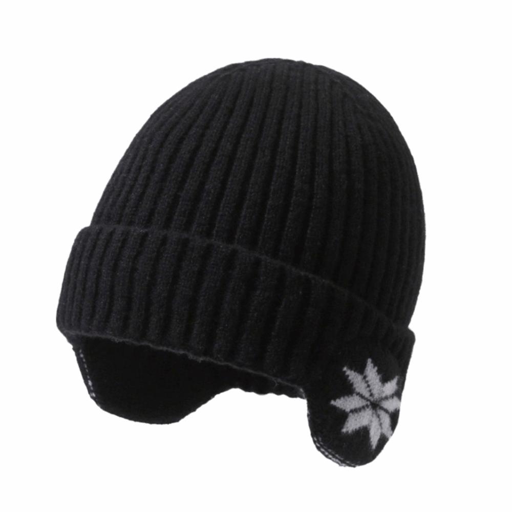 

Insulated Winter Knitted Hat Windproof Knitted Beanie Cozy Beanie Warm Knit Cap Hiking Adventures чорний