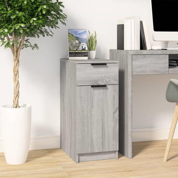 VidaXL Office Cabinet Sonoma Grey 33.5x50x75 Cm Engineered Wood817130