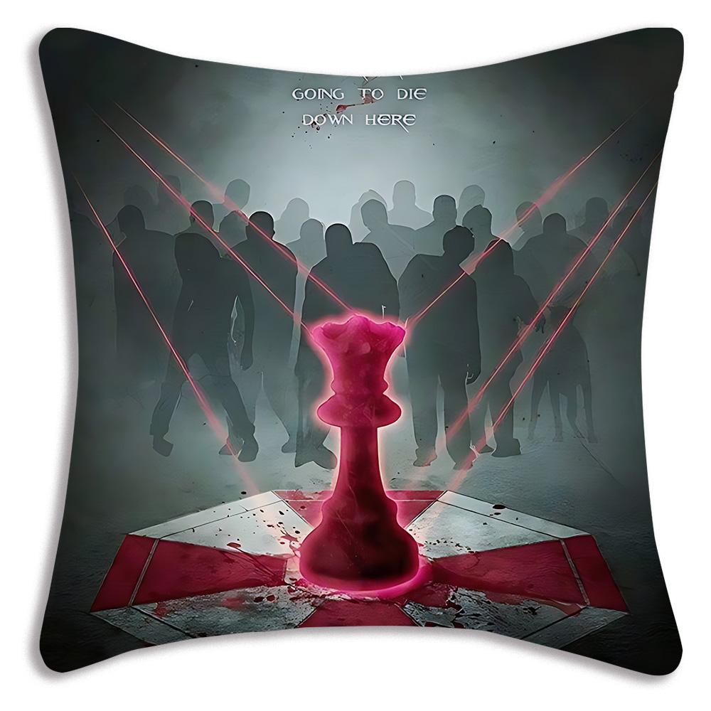 Movie ResidentS Evil Umbrellas Pillow Covers Cartoon Sofa Decorative Home Double-sided Printing Short Plush Cute Cushion Cover