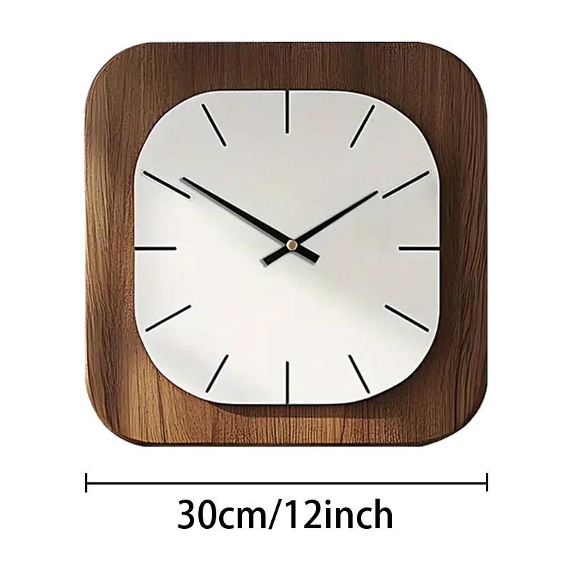 

Silent acrylic wall clock square art clocks suitable for home kitchen living room bedroom home decoration. (Chocolate,12 inch) шоколадний