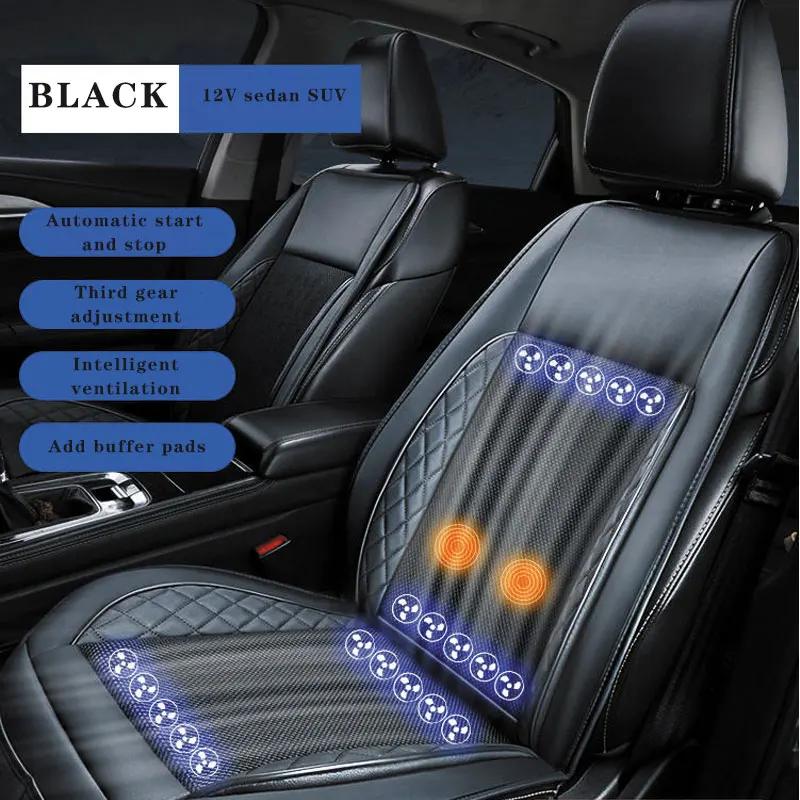 12/24V Ventilation Massage Seat Cushion Breathable Heat Dissipation And Cooling Massage Seat Mat Summer Car Interior Seat Pad